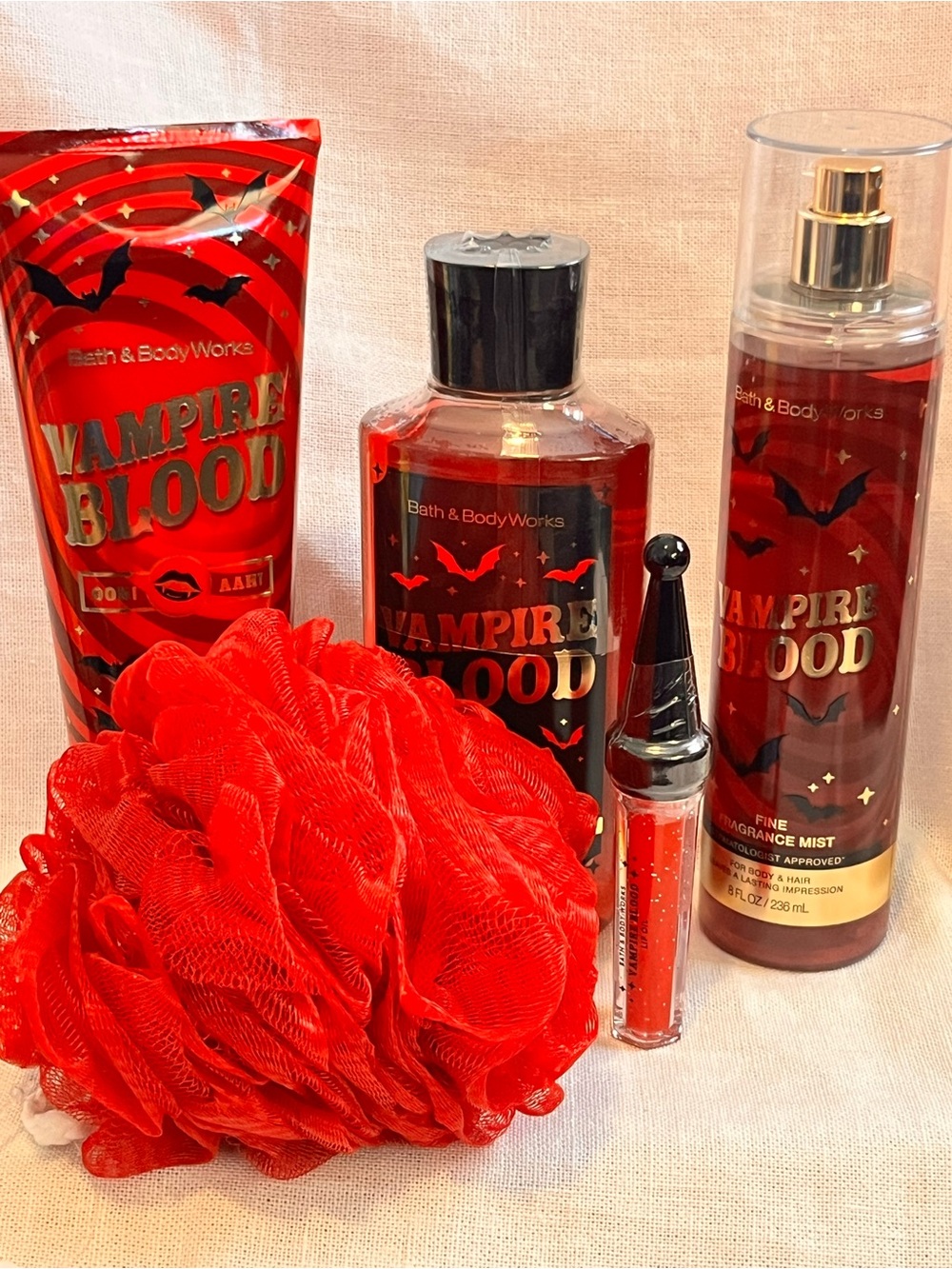 Bath & Body Works Vampire Blood Red Body Care Bundle